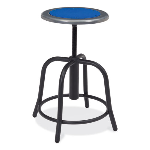 NPS 6800 Series Height Adj Metal Seat Stool Supports 300 Lb 18"-24" Seat Ht Persian Blue Seat/black Baseships In 1-3 Bus Days