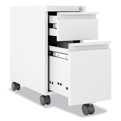 Hirsh Industries Zip Mobile Pedestal File 2 Drawer Box/file Legal/letter White 10x19.88x21.75