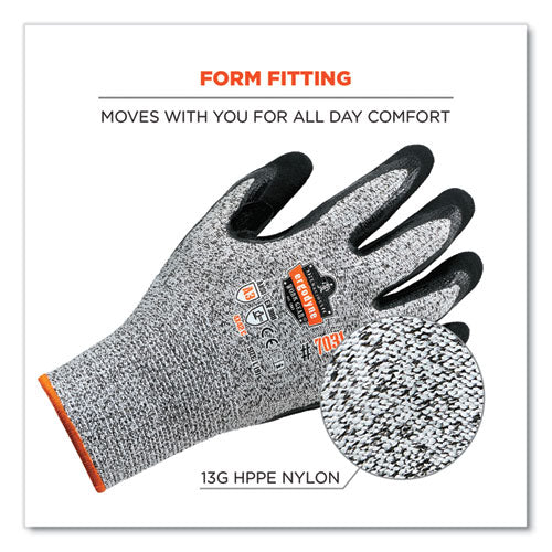 Ergodyne Proflex 7031-case Ansi A3 Nitrile-coated Cr Gloves Gray 2x-large 144 Pairs/Case