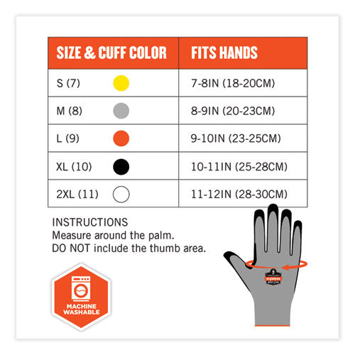 Ergodyne Proflex 7031-case Ansi A3 Nitrile-coated Cr Gloves Gray 2x-large 144 Pairs/Case