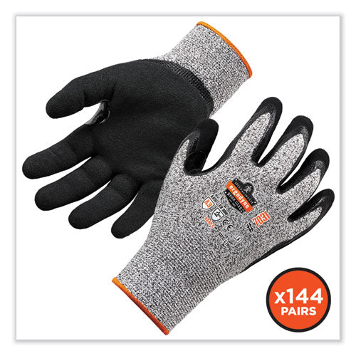 Ergodyne Proflex 7031-case Ansi A3 Nitrile-coated Cr Gloves Gray 2x-large 144 Pairs/Case