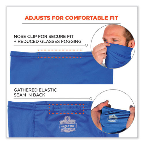 Ergodyne Chill-its 6482 Cooling Neck Gaiter Bandana Pocket Kit Polyester/spandex Large/x-large Blue