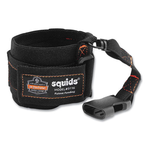 Ergodyne Squids 3192 Wrist Lanyard Tethering Kit 3 Lb Max Working Capacity 7.5" Long Black