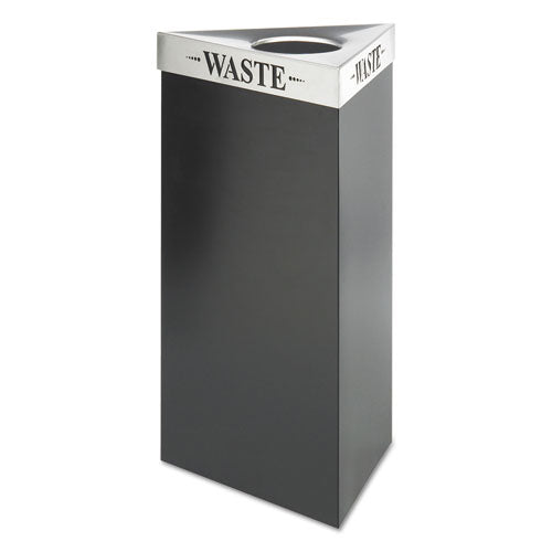 Safco Trifecta Waste Receptacle Lid Laser Cut "waste" Inscription 20wx20dx3h Stainless Steel