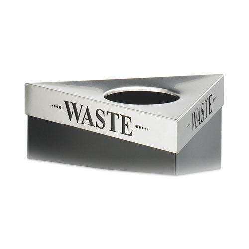 Safco Trifecta Waste Receptacle Lid Laser Cut "waste" Inscription 20wx20dx3h Stainless Steel