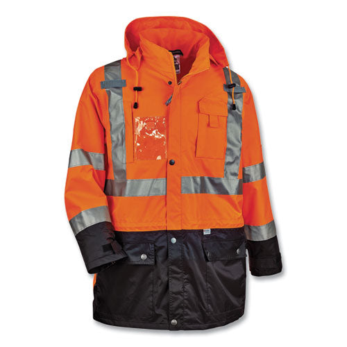 Ergodyne Glowear 8386 Class 3 Hi-vis Outer Shell Jacket Polyester 4x-large Orange