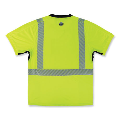 Ergodyne Glowear 8283bk Class 2 Lightweight Performance Hi-vis T-shirt Polyester 5x-large Lime