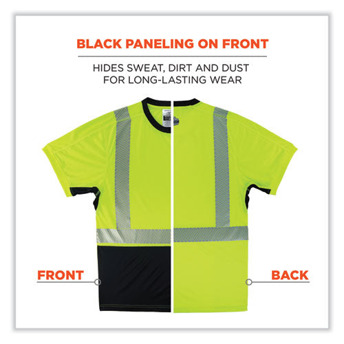 Ergodyne Glowear 8283bk Class 2 Lightweight Performance Hi-vis T-shirt Polyester 5x-large Lime