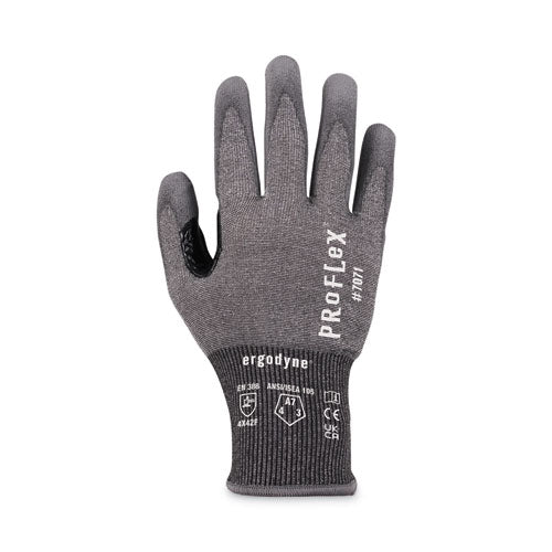 Ergodyne Proflex 7071 Ansi A7 Pu Coated Cr Gloves Gray Small Pair