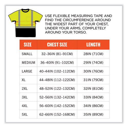 Ergodyne Glowear 8283bk Class 2 Lightweight Performance Hi-vis T-shirt Polyester 5x-large Lime