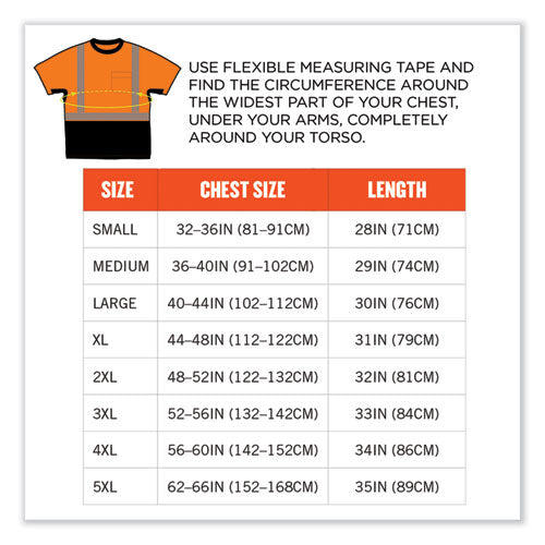 Ergodyne Glowear 8283bk Class 2 Lightweight Performance Hi-vis T-shirt Polyester X-large Orange