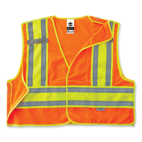 Ergodyne Glowear 8245psv Class 2 Public Safety Vest Polyester 4x-large/5x-large Orange