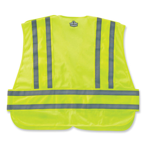 Ergodyne Glowear 8244psv Class 2 Expandable Public Safety Hook And Loop Vest Polyester Med/large Lime