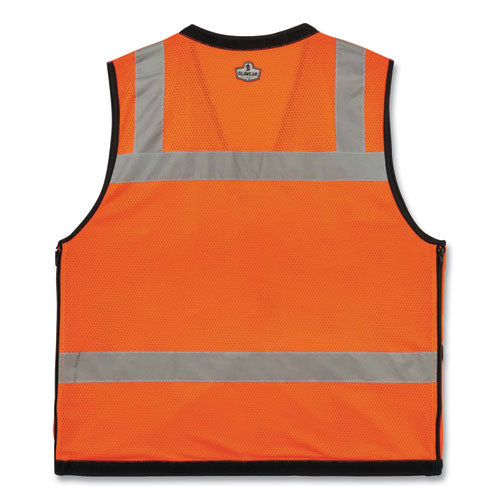 Ergodyne Glowear 8253hdz Class 2 Heavy-duty Mesh Surveyors Vest Polyester Large/x-large Orange