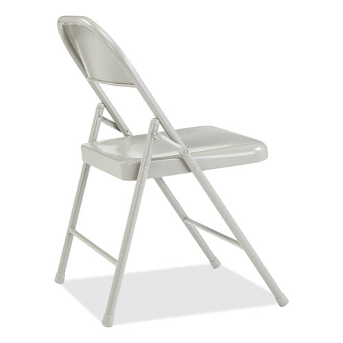BASICS By NPS 900 Series All-steel Folding Chair Supports 250 Lb 17.75" Seat Height Gray Seat/back/base 4/ctships In 1-3 Business Days