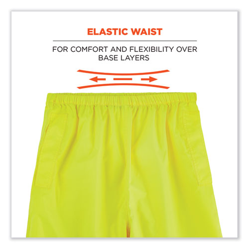 Ergodyne Glowear 8916 Class E Lightweight Hi-vis Rain Pants 4x-large Lime