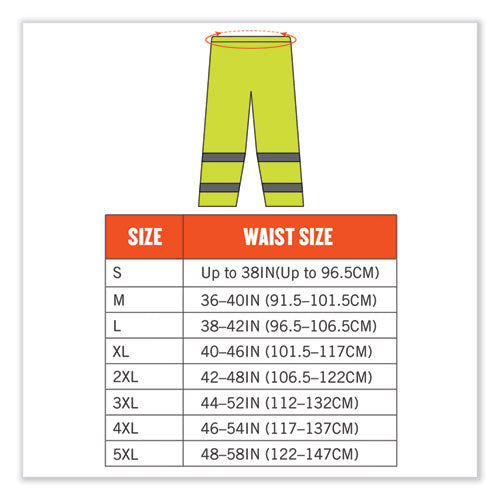 Ergodyne Glowear 8916 Class E Lightweight Hi-vis Rain Pants 4x-large Lime