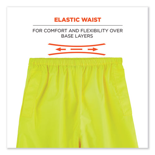 Ergodyne Glowear 8916 Class E Lightweight Hi-vis Rain Pants X-large Lime