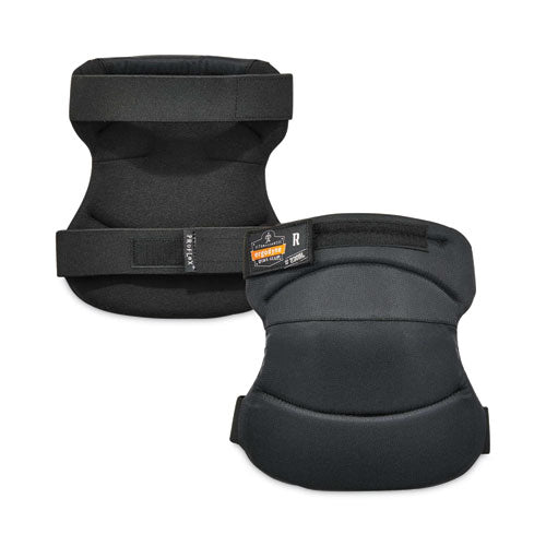 Ergodyne Proflex 230hl Knee Pads Wide Soft Cap Hook And Loop Closure One Size Fits Most Black Pair