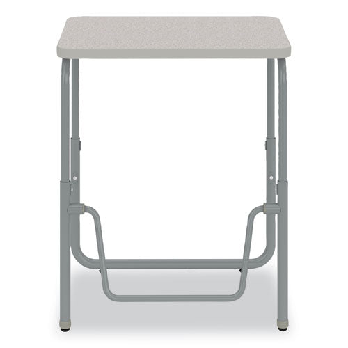 Safco Alphabetter 2.0 Height-adjust Student Desk W/pendulum Bar 27.75x19.75x22 To 30 Pebble Gray