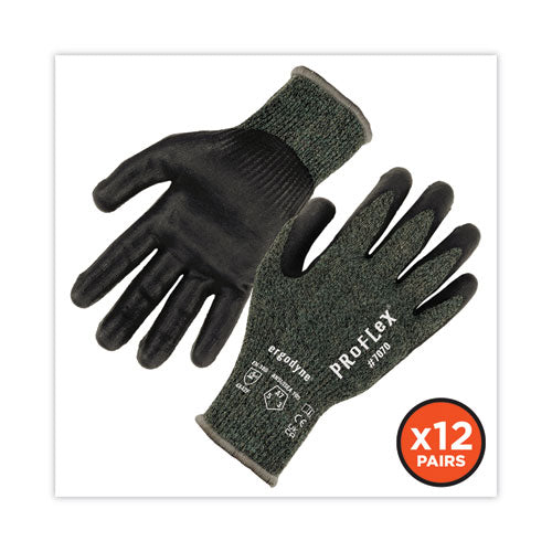 Ergodyne Proflex 7070 Ansi A7 Nitrile Coated Cr Gloves Green 2x-large 12 Pairs/pack