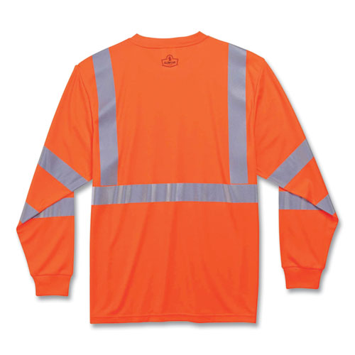 Ergodyne Glowear 8391 Class 3 Hi-vis Long Sleeve Shirt Polyester Orange 4x-large