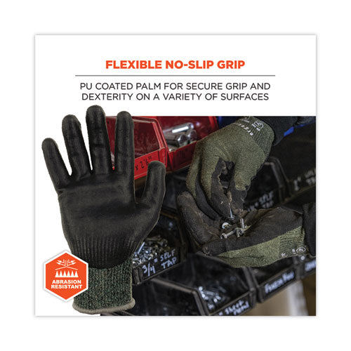 Ergodyne Proflex 7070 Ansi A7 Nitrile Coated Cr Gloves Green X-large 12 Pairs/pack