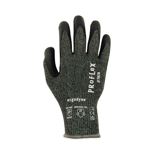 Ergodyne Proflex 7070 Ansi A7 Nitrile Coated Cr Gloves Green X-large 12 Pairs/pack