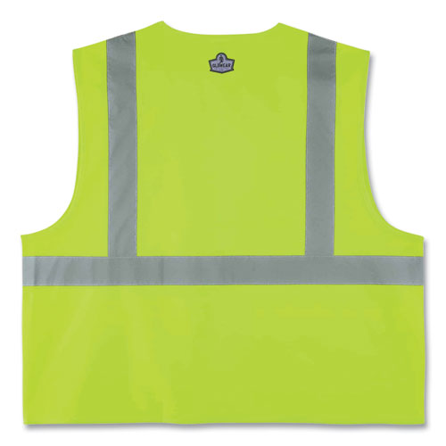 Ergodyne Glowear 8225z Class 2 Standard Solid Vest Polyester Lime Small/medium