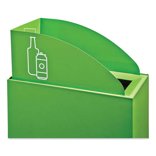 Safco Mixx Recycling Center Lid Topper Style 9.87wx19.87dx0.62h Green