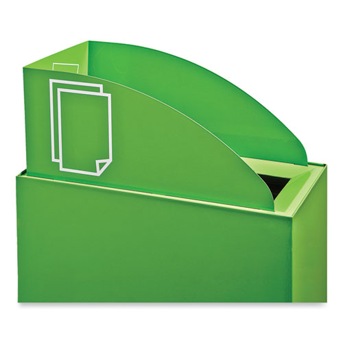 Safco Mixx Recycling Center Lid Topper Style 9.87wx19.87dx0.62h Green