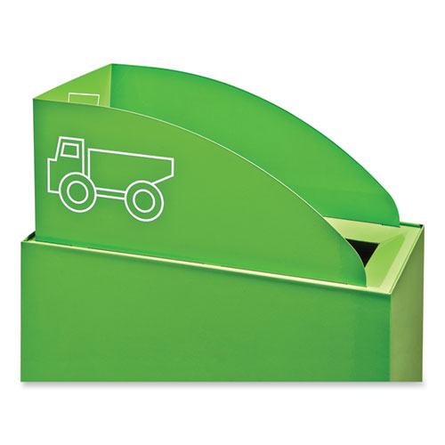 Safco Mixx Recycling Center Lid Topper Style 9.87wx19.87dx0.62h Green