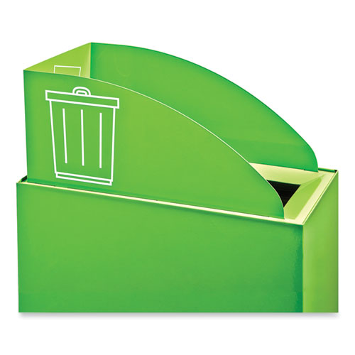 Safco Mixx Recycling Center Lid Topper Style 9.87wx19.87dx0.62h Green