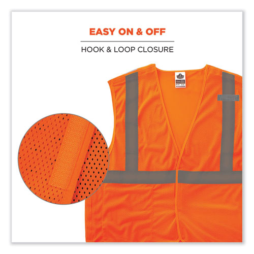 Ergodyne Glowear 8215ba Class 2 Economy Breakaway Mesh Vest Polyester X-small Orange