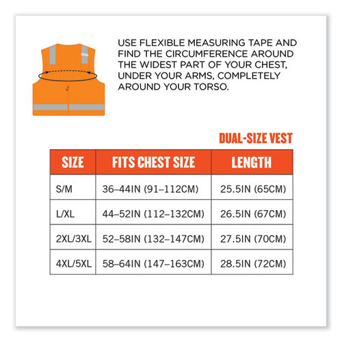 Ergodyne Glowear 8215ba Class 2 Economy Breakaway Mesh Vest Polyester X-small Orange