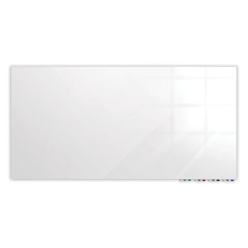 Ghent Aria Low Profile Magnetic Glass Whiteboard 72x48 White Surface