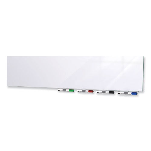 Ghent Aria Low Profile Magnetic Glass Whiteboard 72x48 White Surface