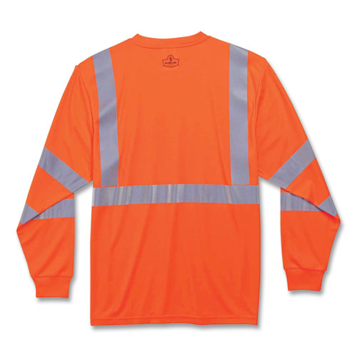 Ergodyne Glowear 8391 Class 3 Hi-vis Long Sleeve Shirt Polyester Orange 3x-large