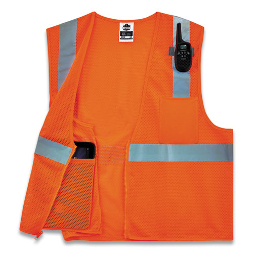 Ergodyne Glowear 8210z Class 2 Economy Mesh Vest Polyester Orange 2x-large/3x-large