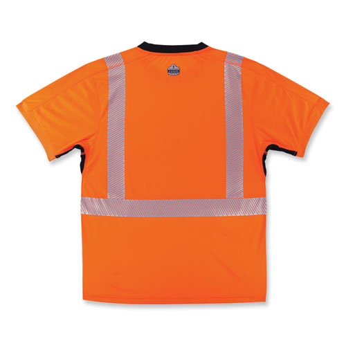 Ergodyne Glowear 8283bk Class 2 Lightweight Performance Hi-vis T-shirt Polyester 4x-large Orange