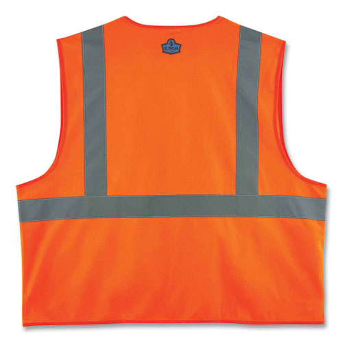 Ergodyne Glowear 8225z Class 2 Standard Solid Vest Polyester Orange 4x-large/5x-large