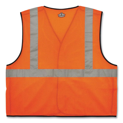 Ergodyne Glowear 8216ba Class 2 Breakaway Mesh Id Holder Vest Polyester Large/x-large Orange