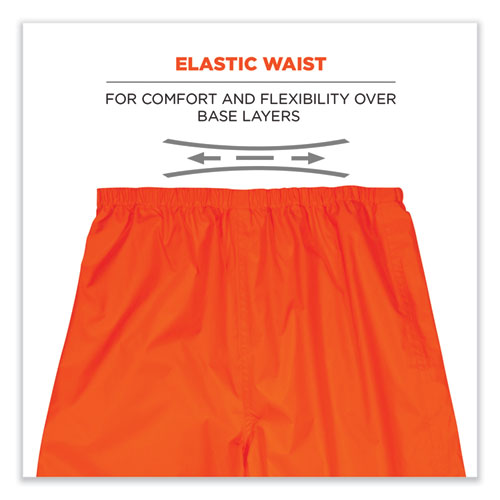 Ergodyne Glowear 8916 Class E Lightweight Hi-vis Rain Pants 5x-large Orange