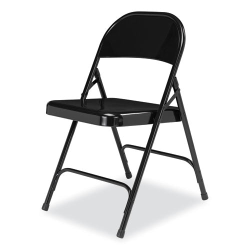 NPS 50 Series All-steel Folding Chair Supports 500 Lb 16.75" Seat Height Black Seat/back/base 4/ctships In 1-3 Business Days