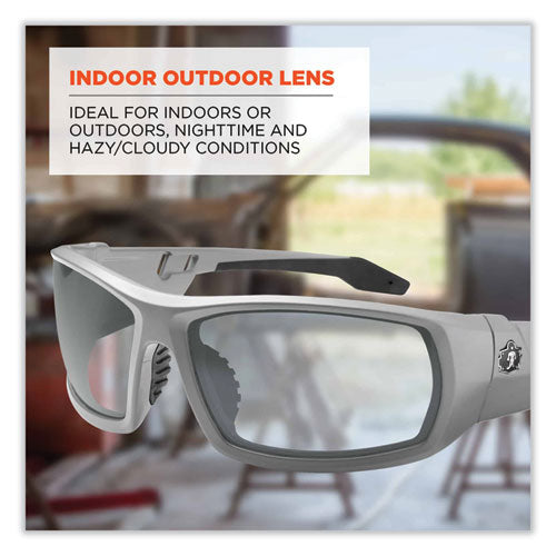 Ergodyne Skullerz Odin Safety Glasses Matte Gray Nylon Impact Frame Indoor/outdoor Polycarbonate Lens