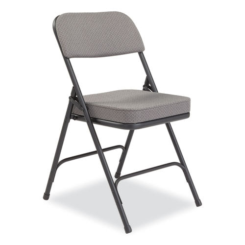 NPS 3200 Series Fabric Dual-hinge Folding Chair Supports 300 Lb Charcoal Seat/back Black Base 2/ct Ships In 1-3 Bus Days