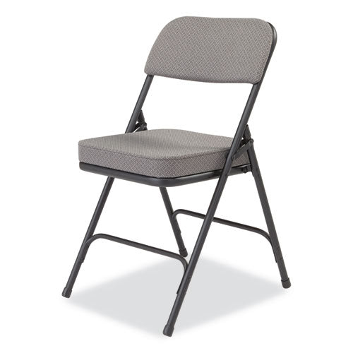 NPS 3200 Series Fabric Dual-hinge Folding Chair Supports 300 Lb Charcoal Seat/back Black Base 2/ct Ships In 1-3 Bus Days