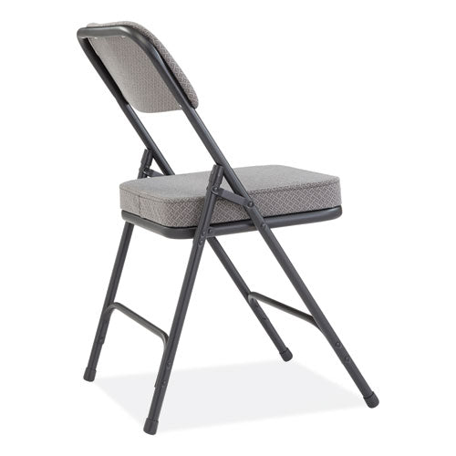 NPS 3200 Series Fabric Dual-hinge Folding Chair Supports 300 Lb Charcoal Seat/back Black Base 2/ct Ships In 1-3 Bus Days