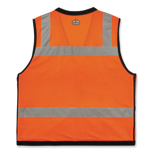Ergodyne Glowear 8253hdz Class 2 Heavy-duty Mesh Surveyors Vest Polyester 4x-large/5x-large Orange