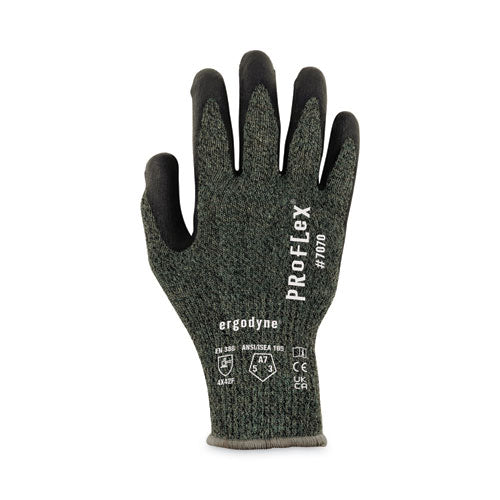 Ergodyne Proflex 7070 Ansi A7 Nitrile Coated Cr Gloves Green 2x-large Pair